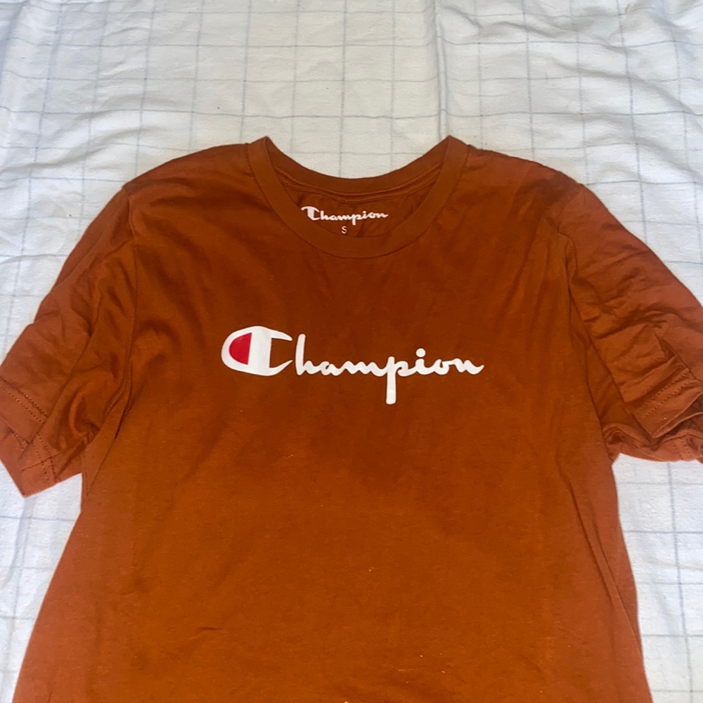 Burnt Orange Champion Tee Shirt.